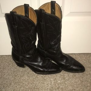 Vintage Black Dingo Cowgirl Boots